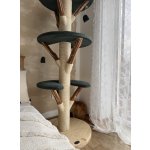 Kočičístromy MiniBUBI - zelený manšester - PŘENOSNÉ KOČIČÍ ŠKRABADLO