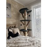 Kočičístromy MiniBUBI - zelený manšester - PŘENOSNÉ KOČIČÍ ŠKRABADLO