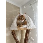 Kočičístromy BERTÍK - krémový manšester - PŘENOSNÉ KOČIČÍ ŠKRABADLO