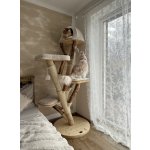 Kočičístromy BERTÍK - krémový manšester - PŘENOSNÉ KOČIČÍ ŠKRABADLO