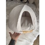 Kočičístromy BERTÍK - krémový manšester - PŘENOSNÉ KOČIČÍ ŠKRABADLO