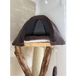 Kočičístromy BERTÍK II  - hnědý manšester - PŘENOSNÉ KOČIČÍ ŠKRABADLO