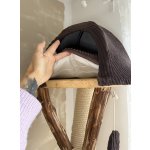 Kočičístromy BERTÍK II  - hnědý manšester - PŘENOSNÉ KOČIČÍ ŠKRABADLO